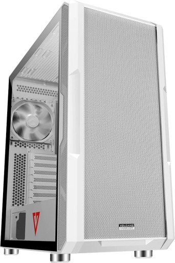 OBUDOWA GAMINGOWA MIDI TOWER ATX SZKŁO PIWNICA FULL MESH USB-C 3.0 BIAŁA