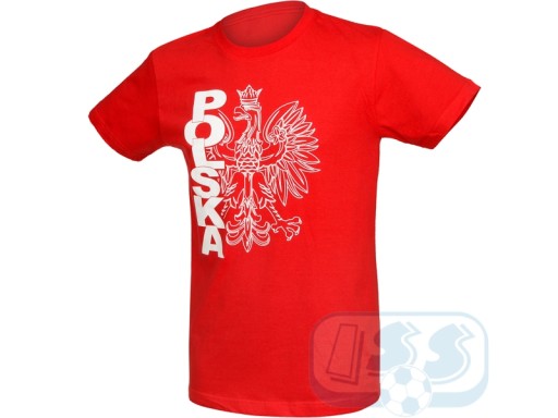 Koszulka kibica Orzeł POLSKA S! Czerwony t-shirt fana reprezentacji Polski!