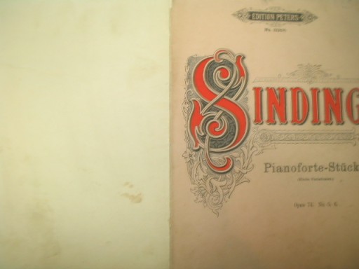Sinding Pianoforet-Stucke op.74