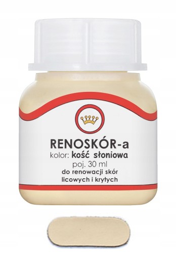 RENOSKÓR FARBA LAKIER DO SKÓRY KOŚĆ SŁONIOWA 30 ml