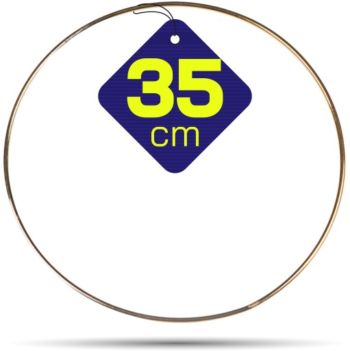 ZŁOTA metalowa obręcz kółko do łapaczy snów 35 cm