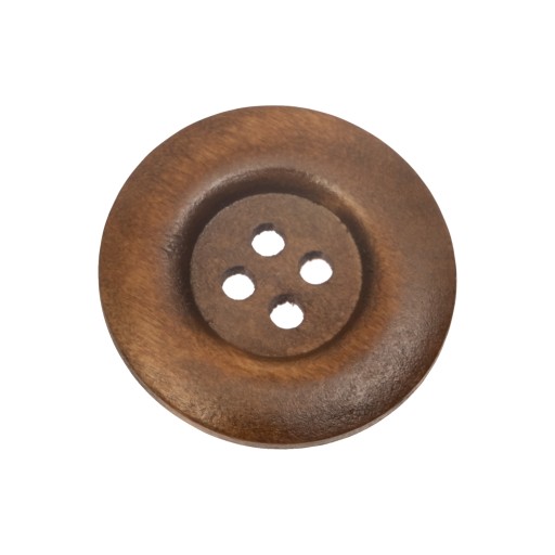 1szt drewniany guzik ok. 40mm, 4cm, brąz
