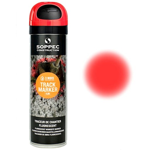 FARBA GEODEZYJNA SPRAY SOPPEC TRACK MARKER RED