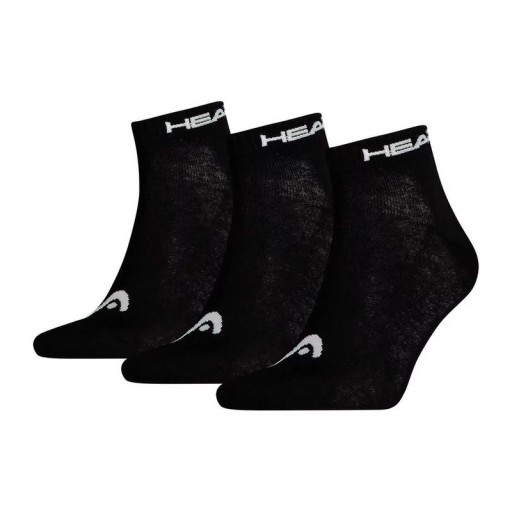 SKARPETY HEAD QUARTER SOCKS 3P BLACK 39-42