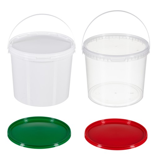 WIADRO WIADERKO PLASTIKOWE Z POKRYWKĄ 5L KOMPLET!