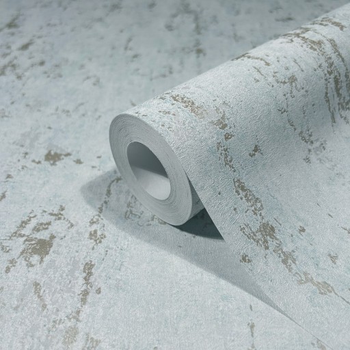 NIEBIESKA TAPETA WINYLOWA BETON PRZECIERANA