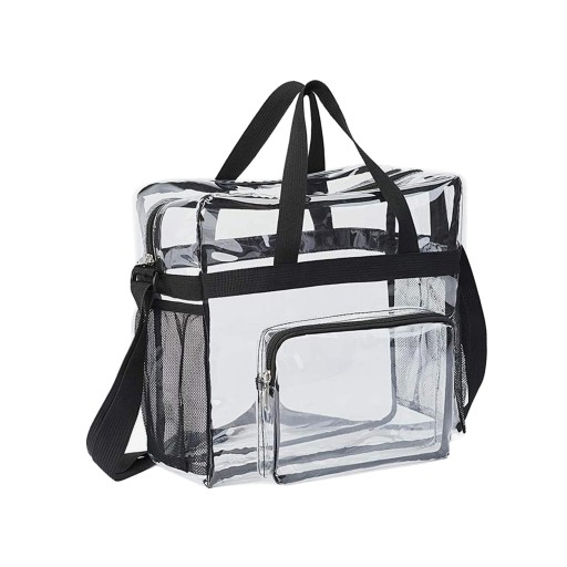 Trwała torebka z PVC, przezroczyste torby, Stadium Black