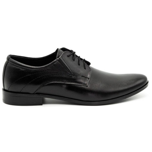 BUTY WIZYTOWE MĘSKIE SKÓRA POLSKIE 256 CZARNY 48