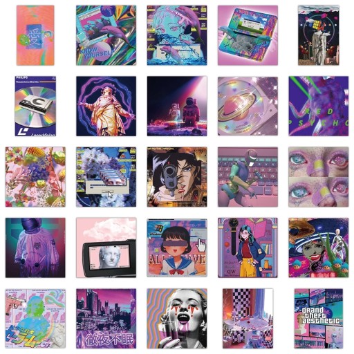 GRAFFITI MIX NAKLEJKI WODOODPORNE WLEPY 50 szt