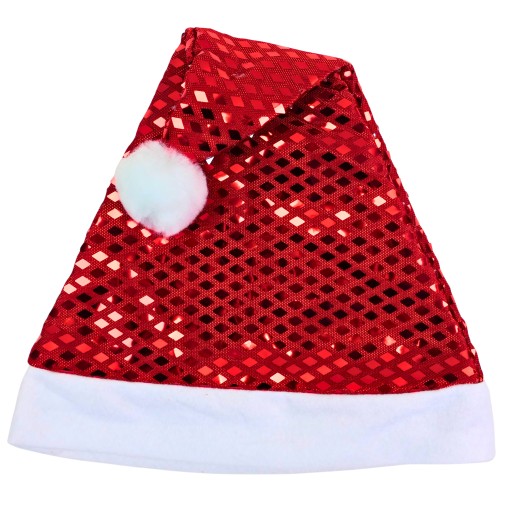 CZAPKA MIKOŁAJA MIKOŁAJKA MIKOŁAJ z cekinami