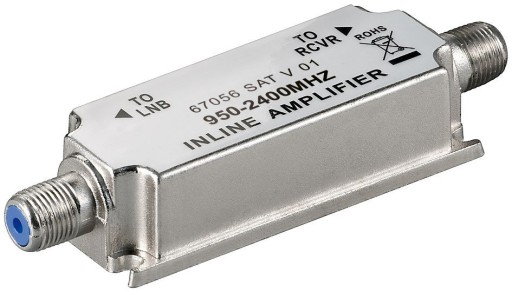 Wzmacniacz sygnału SAT 20dB /na kabel F-F GOOBAY