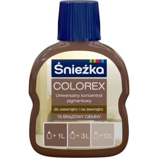 COLOREX PIGMENT BRĄZOWY CIEMNY 100 ML ŚNIEŻKA