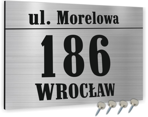 Tabliczka ADRESOWA ALUMINIOWA Tablica NUMER DOMU