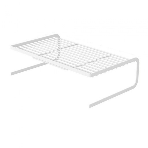 Metal Mesh Stand Ventilated Cooling Expand Space Desks Medium White