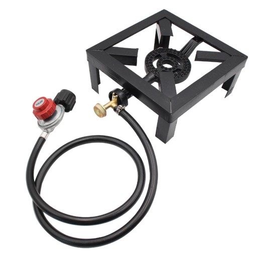 Square, single-burner gas cooker with