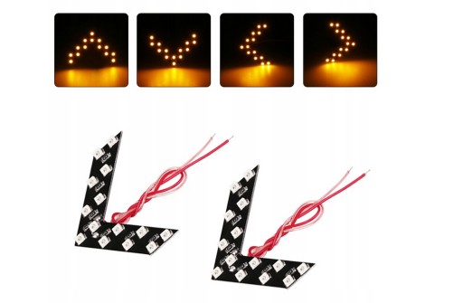 KIERUNKOWSKAZ 14 LED POD LUSTERKO STRZAŁKA