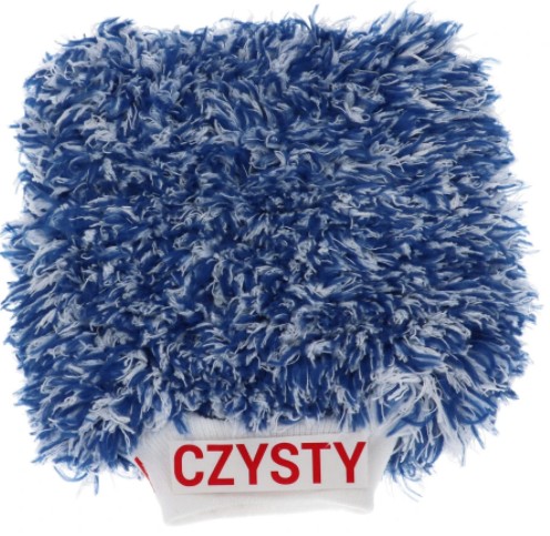 CZYSTY RĘKAWICA DO MYCIA Z MIKROFIBRY NIEBIESKA
