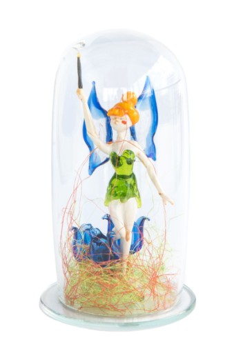 Szklana FIGURKA Dzwoneczek w kloszu PREZENT