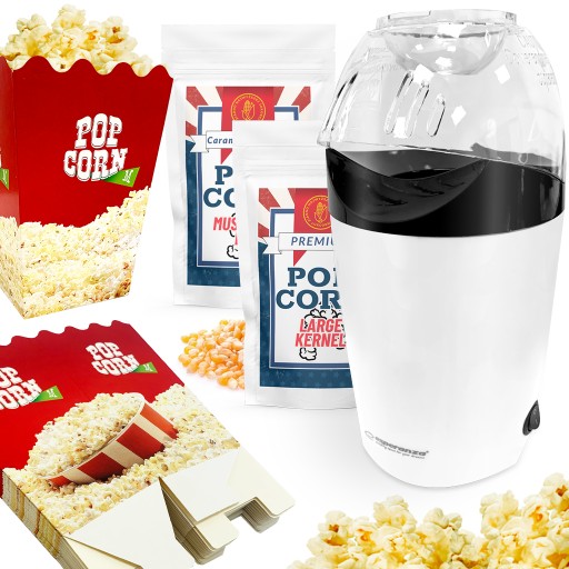 MASZYNA MASZYNKA DO POPCORNU DOMOWA ZESTAW GRATISY