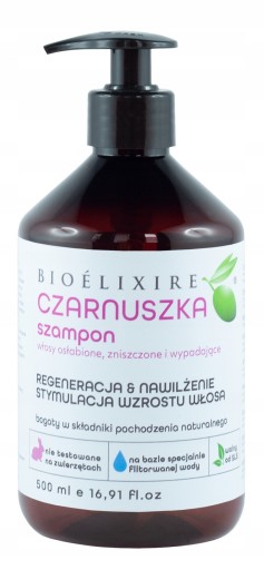 BIOELIXIRE CZARNUSZKA SZAMPON REGENERUJĄCY 500 ml
