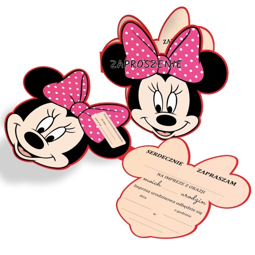 ZAPROSZENIE NA URODZINY MYSZKA MINNIE Z2
