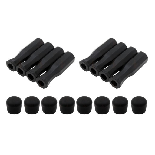 16 Pieces Octagonal Handles and Safety End Caps