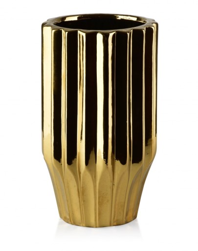 ZŁOTY WAZON CERAMICZNY ELEGANCKI STYL GLAMOUR 24,5