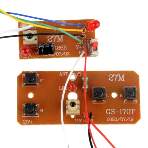 2 szt. Nadajnik i tablica odbiorcza Pilot 27 MHz Obwód PCB DIY