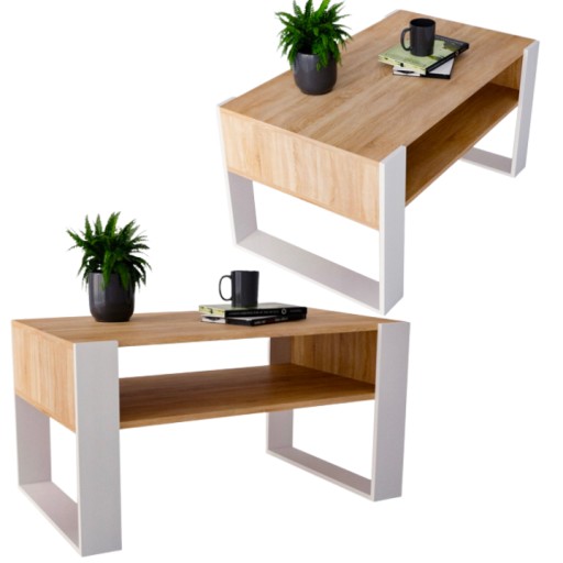 STOLIK KAWOWY Z ELEGANCKIM DESIGNEM WIELOKOLOROWY, IDEALNY DO SALONU