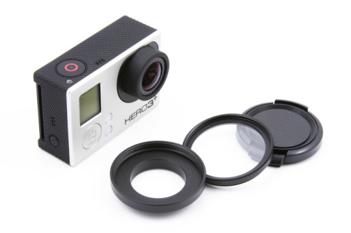 Zestaw 3w1 Redukcja ADAPTER 37mm + FILTR UV + DEKIELEK do GoPro HERO 4