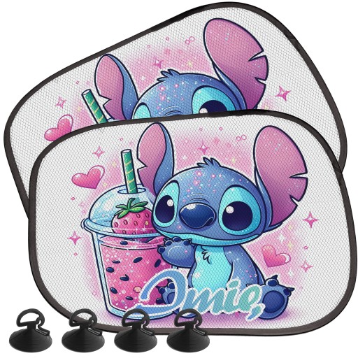 ZASŁONKI PRZECIWSŁONECZNE DO AUTA LILO I STICH ANGEL DISNEY IMIĘ Y5