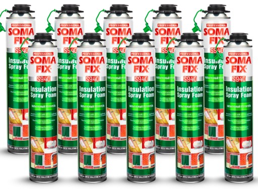 10x Piana Pianka natryskowa do ociepleń SOMAFIX 850ml/910gr