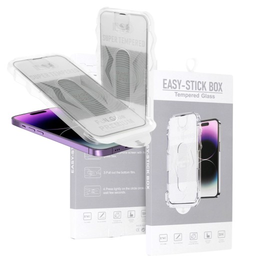 Szkło hartowane łatwy montaż łatwy montaż do IPHONE 12 PRO MAX CZARNY Easy-