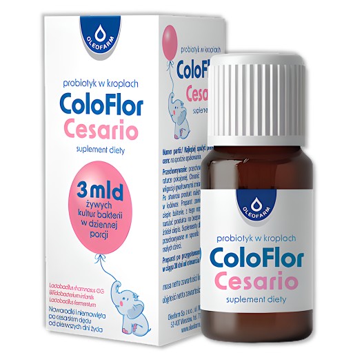 OLEOFARM ColoFlor Cesario probiotyk w kroplach 5ml krople bezsmakowy