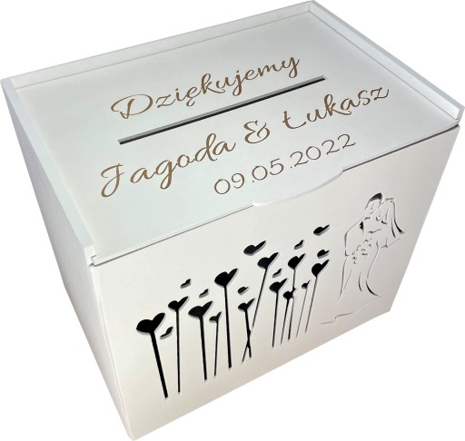 PUDEŁKO SKRZYNKA LISTY SLUB PREZENT WESELE GRAWER