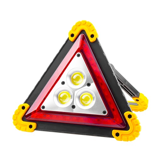 Trójkąt Ostrzegawczy LED lampa wielofunkcyjna 3x dioda COB powerbank