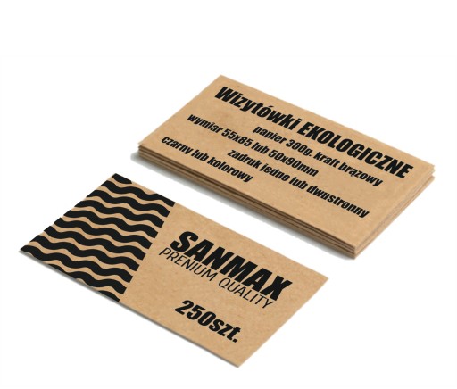 WIZYTÓWKI EKOLOGICZNE PREMIUM 250 szt ECO EKO
