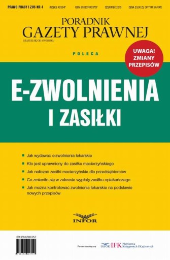 E-zwolnienia i zasiłki - Infor Pl | Ebook