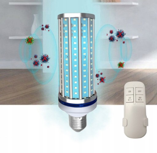 Lampa Żarówka UV-C LED 60W 220V z pilotem