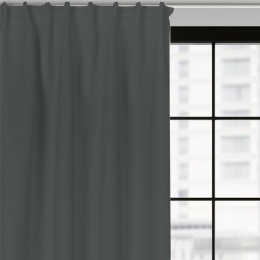 ZASŁONY BLACKOUT 200X380 C.SZARY TAŚMA Na Wymiar