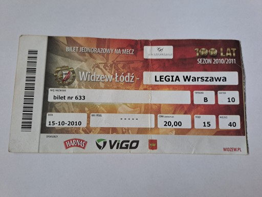 WIDZEW ŁÓDŹ - LEGIA WARSZAWA 15-10-2010