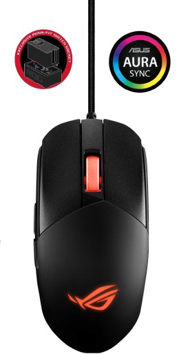 ASUS ROG STRIX IMPACT III, ultralekka mysz bezprzewodowa 59 g - czarna