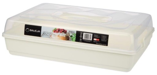 Pojemnik na ciasto Galicja Biscotti NOWY kremowy