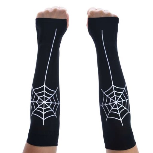 MITENKI RĘKAWICZKI czarne kości halloween STRÓJ