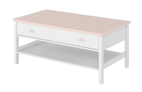 STOLIK DO POKOJU DZIECIĘCEGO 110 x 47 x 60cm Biały Z Szufladą Z Półką LN-15