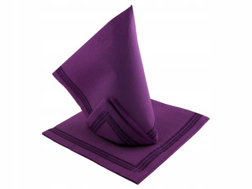 Serwetki kwadratowe papier PURPUROWE z paskami 38 cm x 38 cm 50 szt.