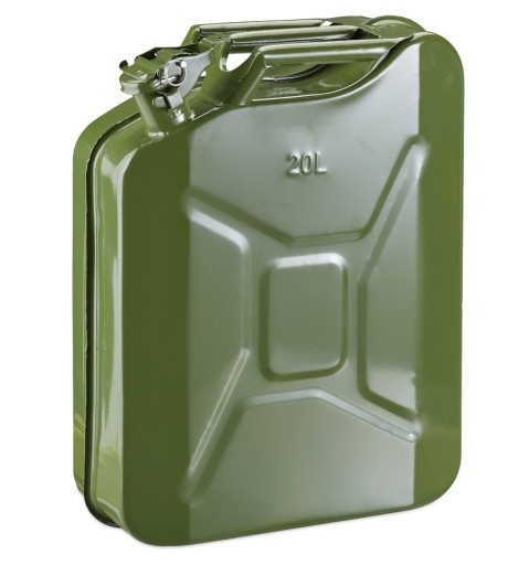 Kanister 20L stalowy metalowy na benzynę ropę styl wojskowy