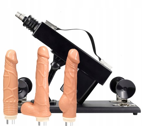SEX MASZYNA ZESTAW Wibrator wielofunkcyjny 3*dildo