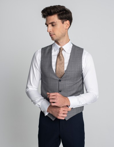 kamizelka artena slim fit szary 56