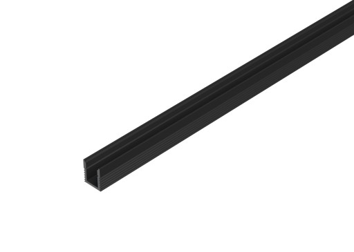Wąski Profil LED BERGMEN PRO-9 wpustowy 2m czarny szerokości 7,60 mm